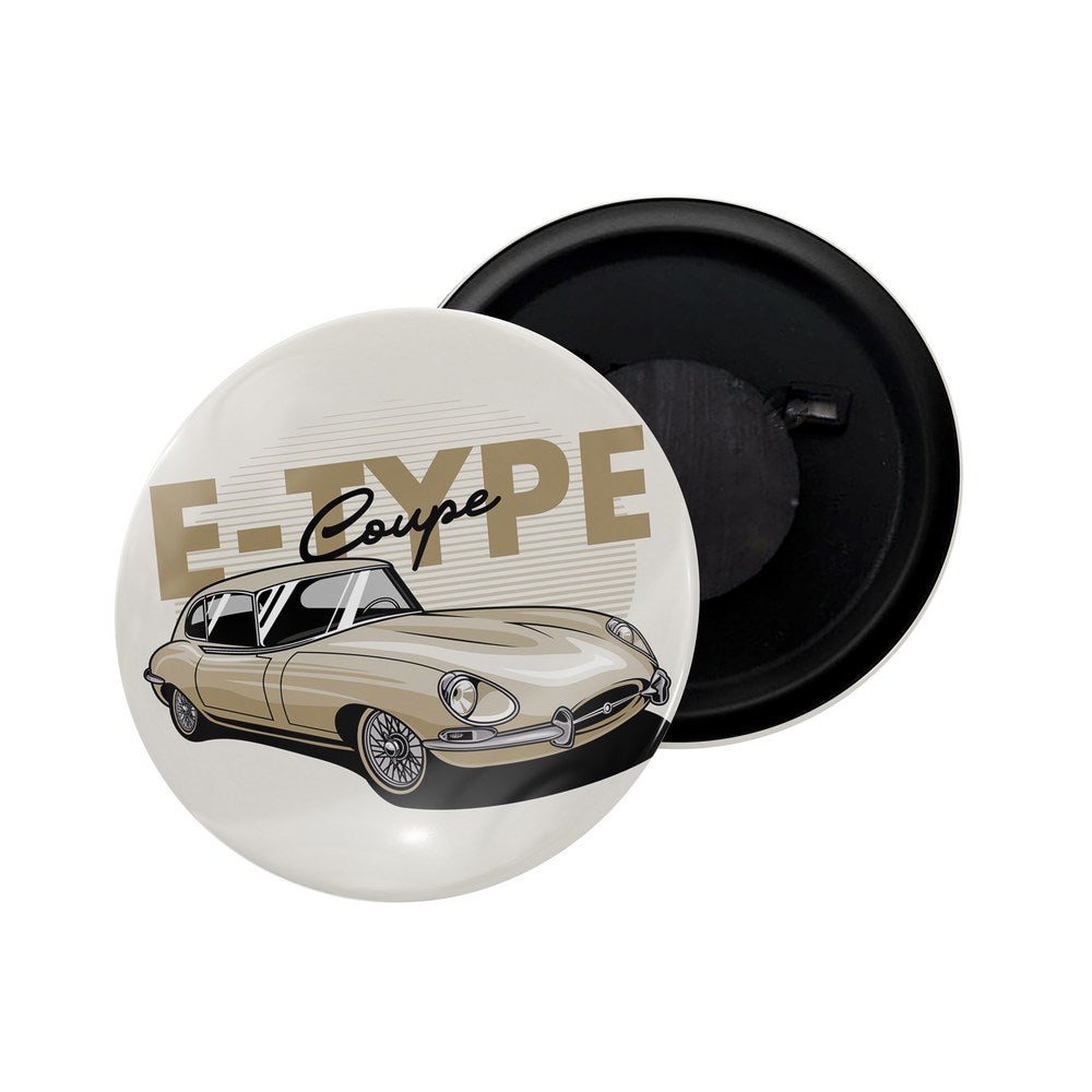 dhcrafts Fridge Magnet Grey Classic legend Vitnage Car Automobile D44 Glossy Finish Design Pack of 1 (58mm)